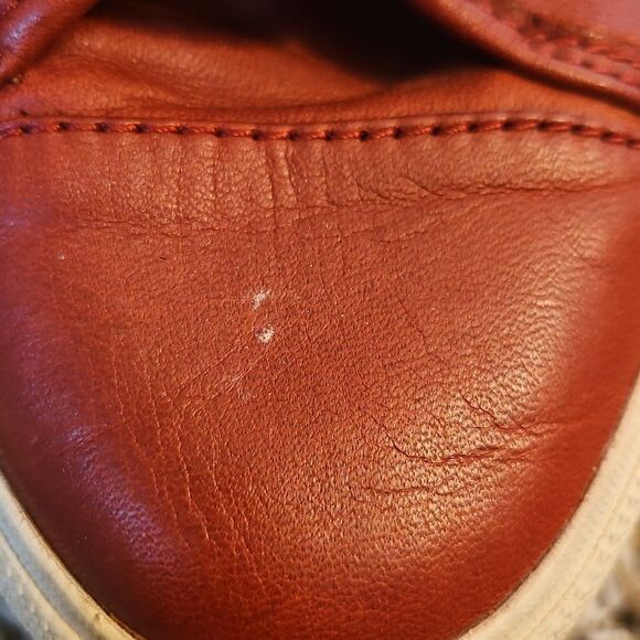 Frye Mindy Leather Sneakers Red Size 8 - Picture 3 of 9